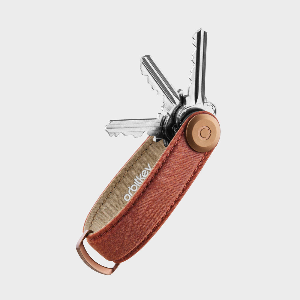 Orbitkey Waxed Canvas Key Organiser 鎖匙收納帶(磚紅)