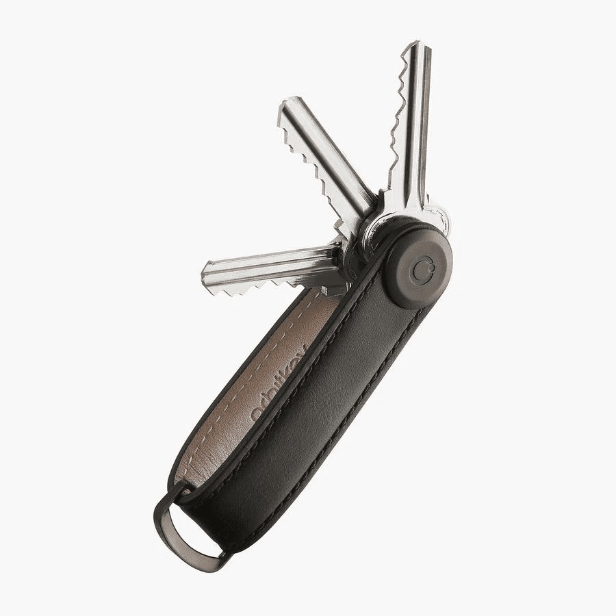 Orbitkey Leather Key Organiser 皮革鎖匙收納帶(黑扣-黑色)