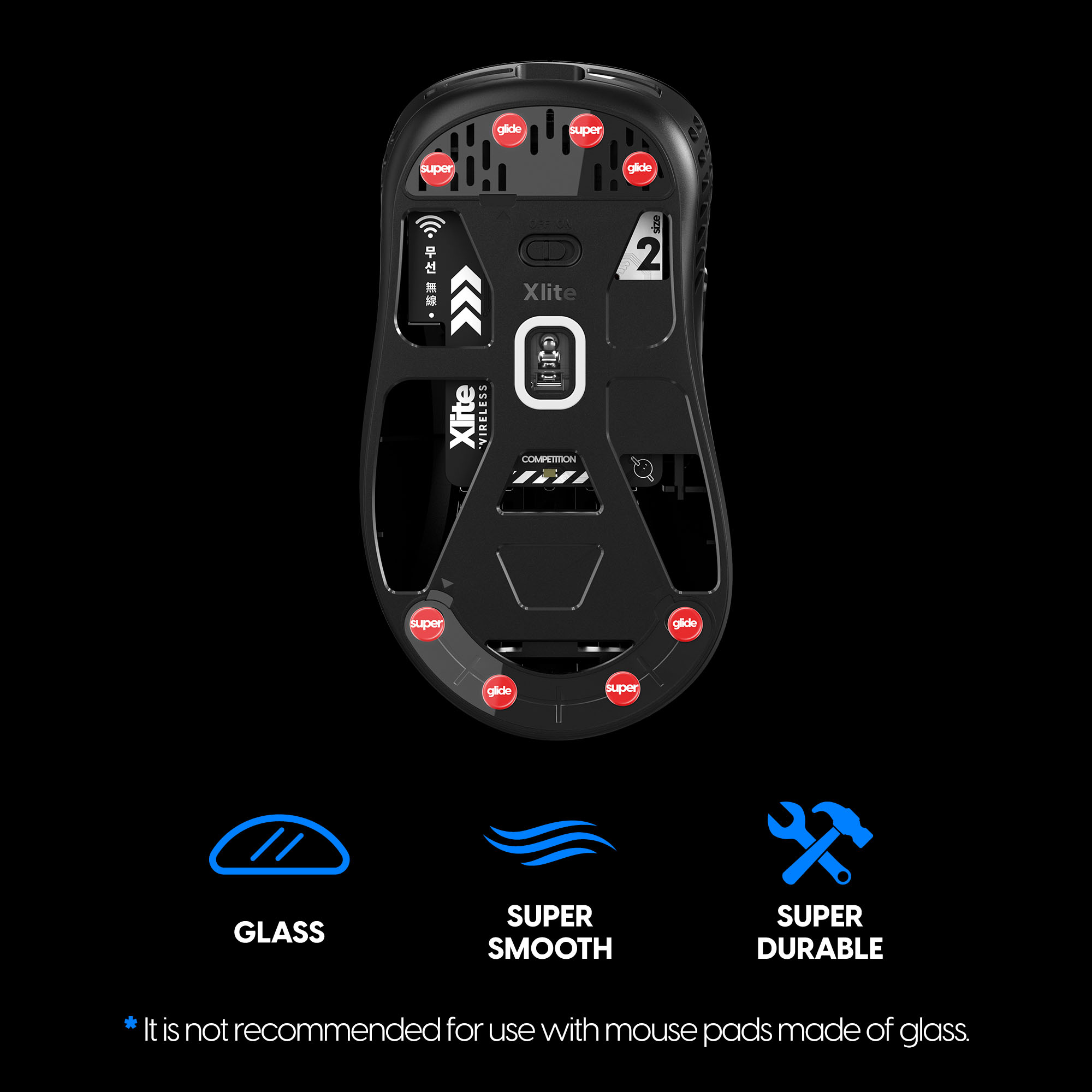 Pulsar Superglide V2 滑鼠腳貼 6mm通用圓點 (紅 (6MMSGR2))