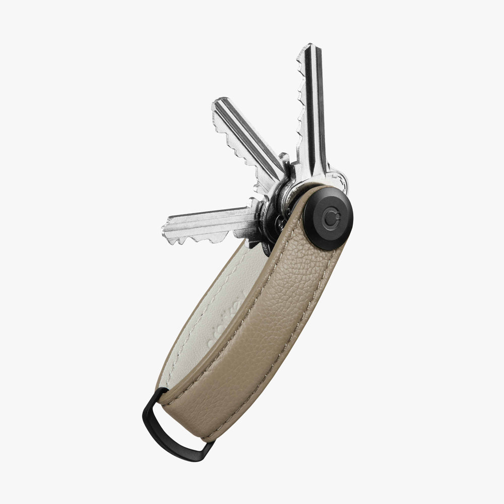 Orbitkey Pebbled Leather Key Organiser 荔枝皮鎖匙收納帶(淡褐色)