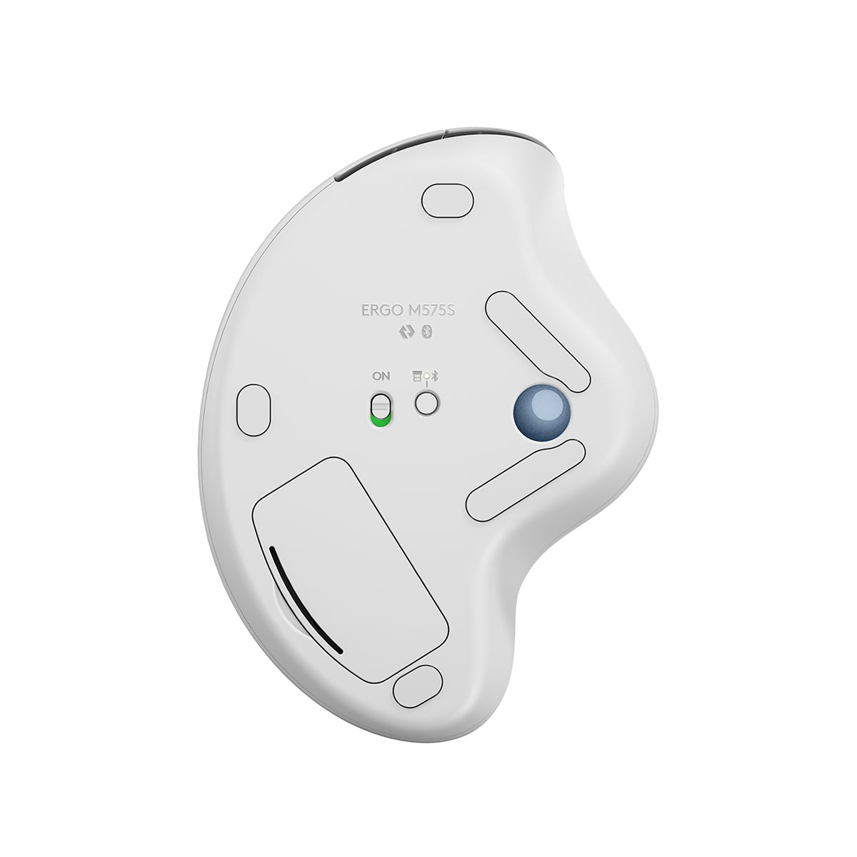 Logitech ERGO M575S Wireless Trackball 藍牙無線軌跡球滑鼠(珍珠白)