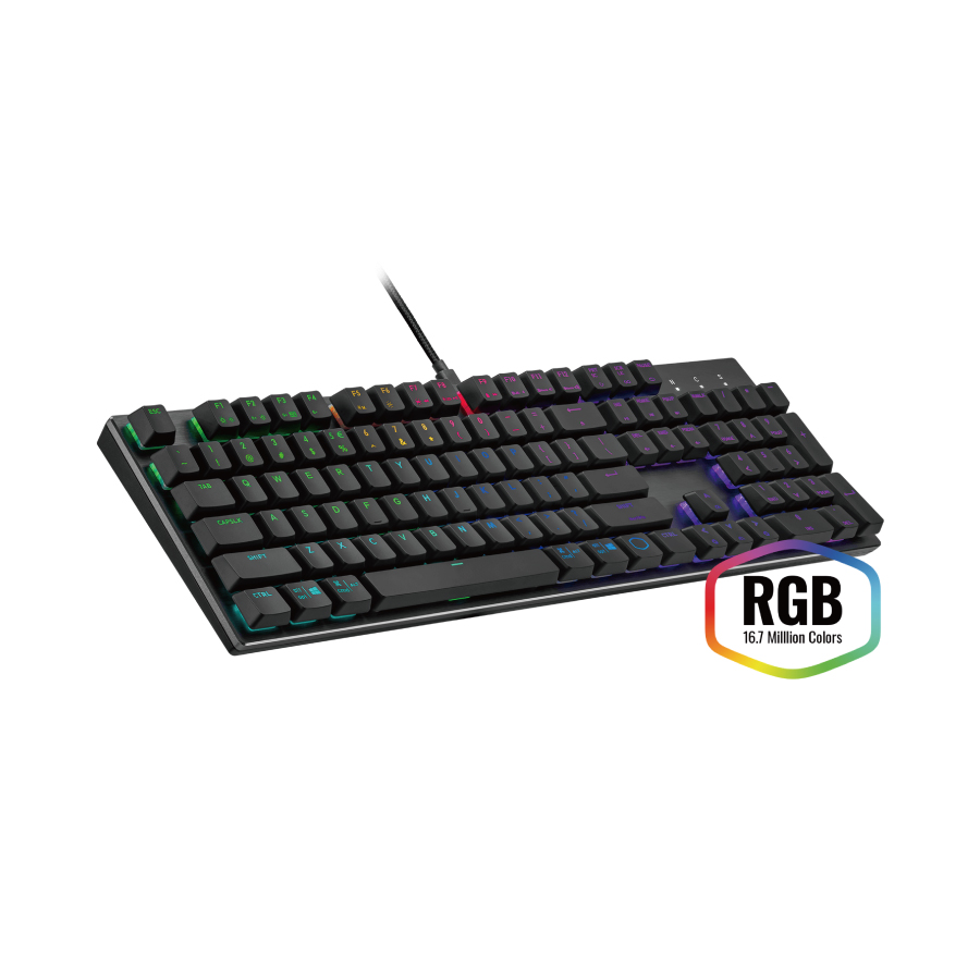 Cooler Master SK652 Low Profile 矮軸機械式鍵盤(黑色)(青軸)