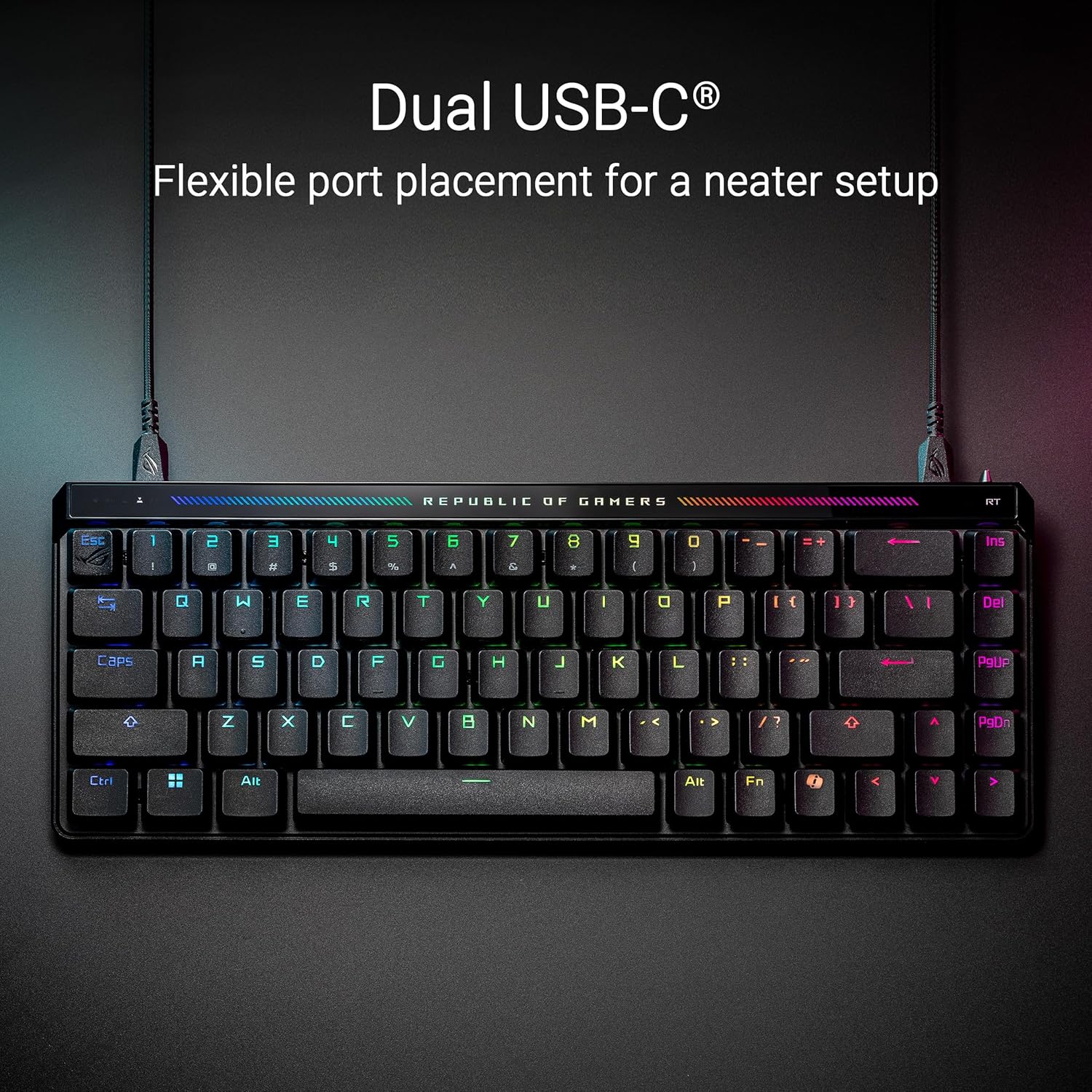 ASUS ROG Falchion Ace HFX 65% 磁軸電競鍵盤(黑色)