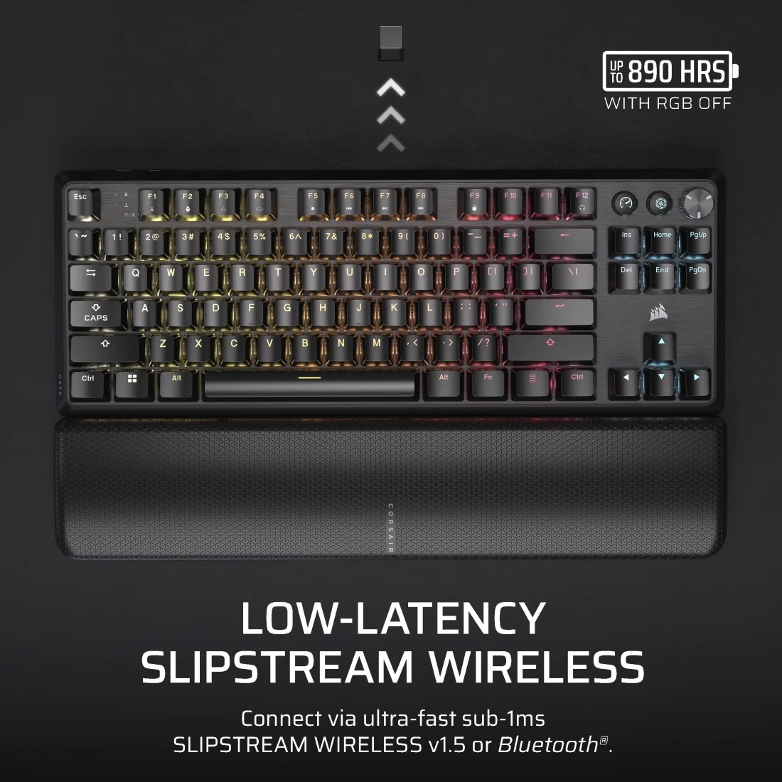 Corsair K70 CORE TKL WIRELESS RGB 無線機械遊戲鍵盤(MLX RED V2-無線-黑色)