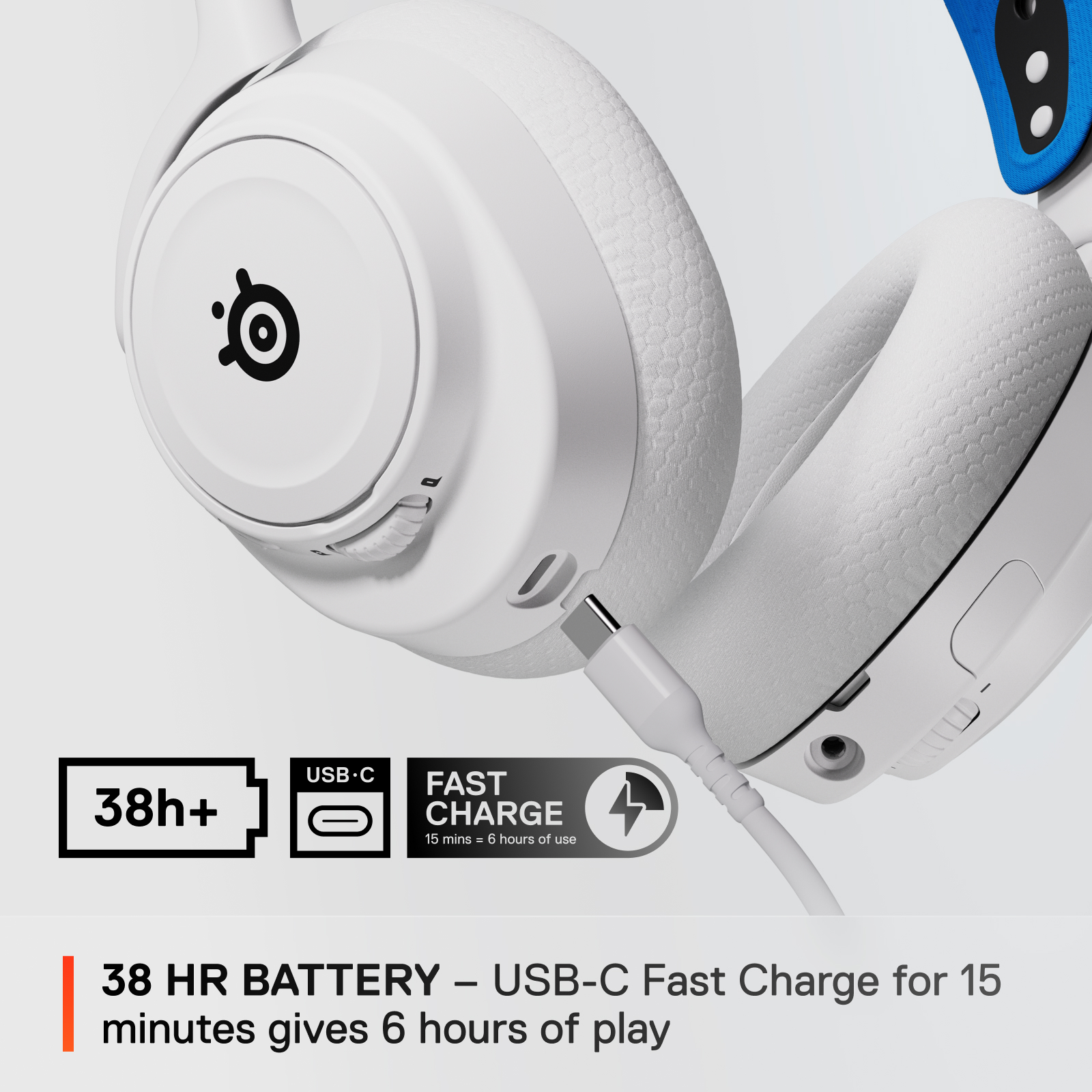 SteelSeries Arctis Nova 7P Wireless 無線降噪遊戲耳機(For Playstation, PC, Switch, Mobile)(61561)(白色)