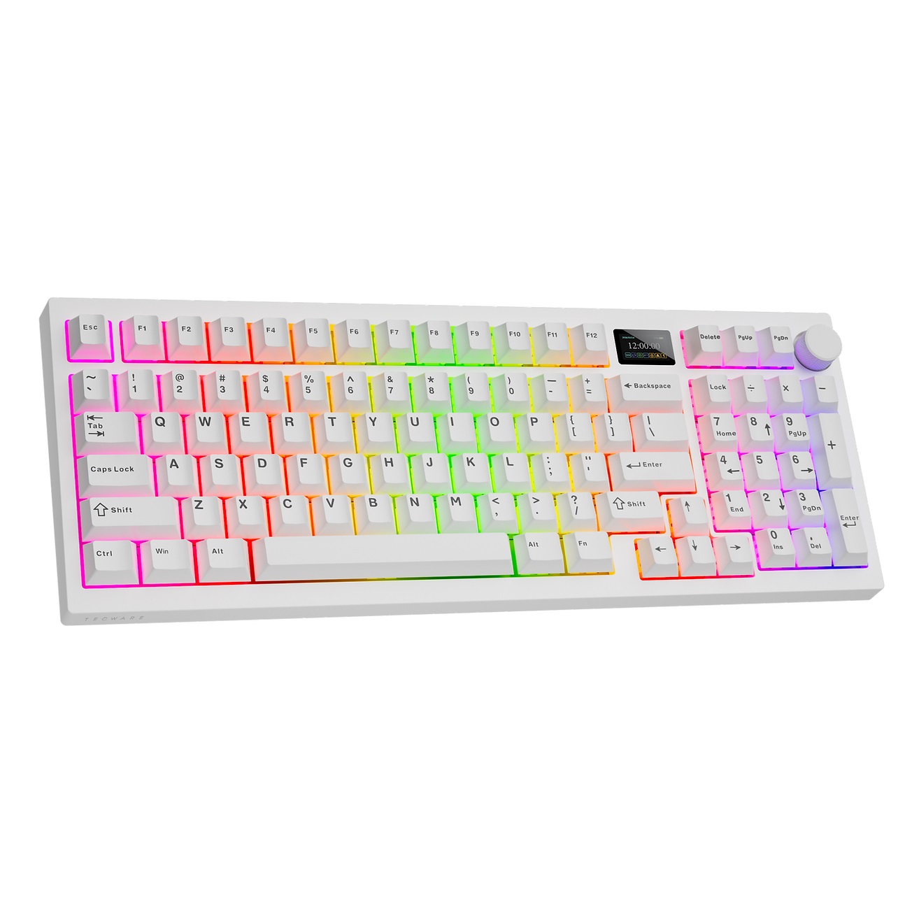 Tecware Spectre 96 RGB 三模 無線機械式遊戲鍵盤(白色-紅軸)