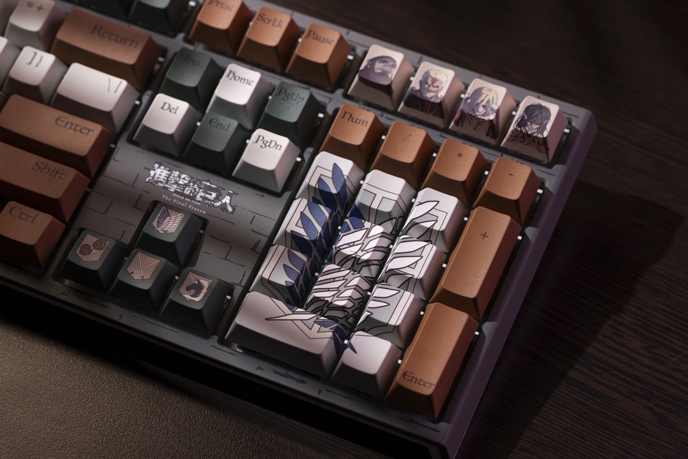 Ducky One 2《進擊的巨人》Cherry茶軸 機械式鍵盤 限定版套裝
