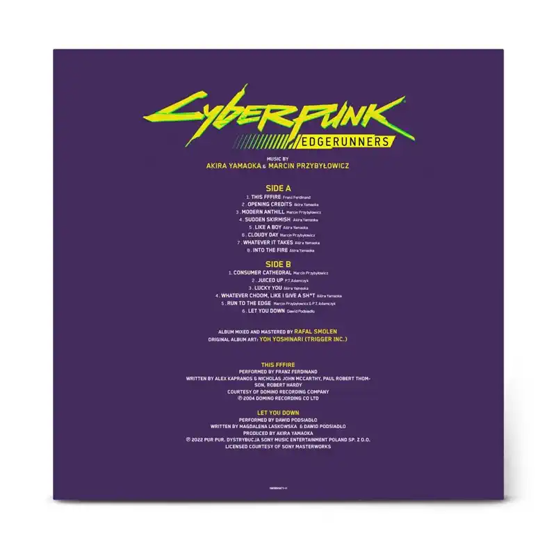 《電馭叛客2077：邊緣行者》Cyber​​punk : Edgerunners (Original Series Soundtrack) 黑膠唱片(彩膠版-單片裝)