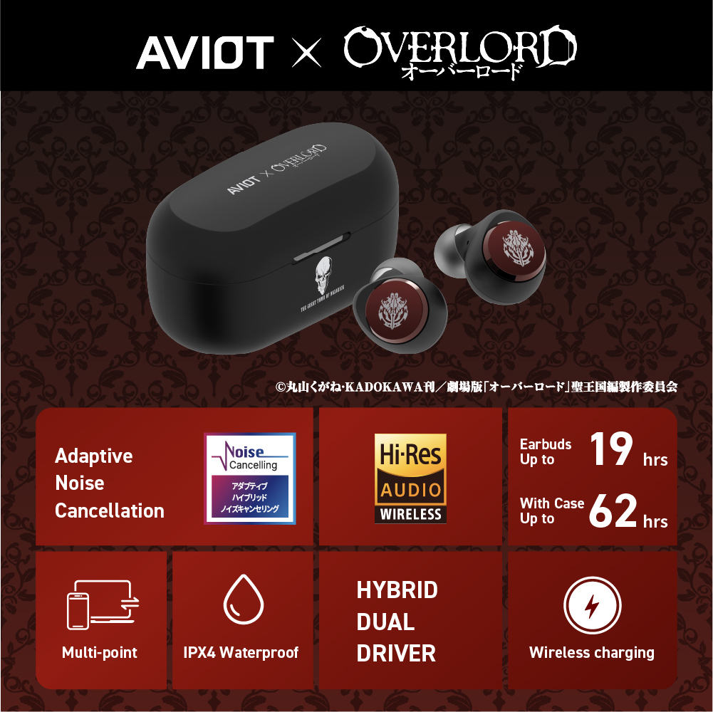 AVIOT TE-V1R-OVL《OVERLORD》聯乘款 真無線耳機