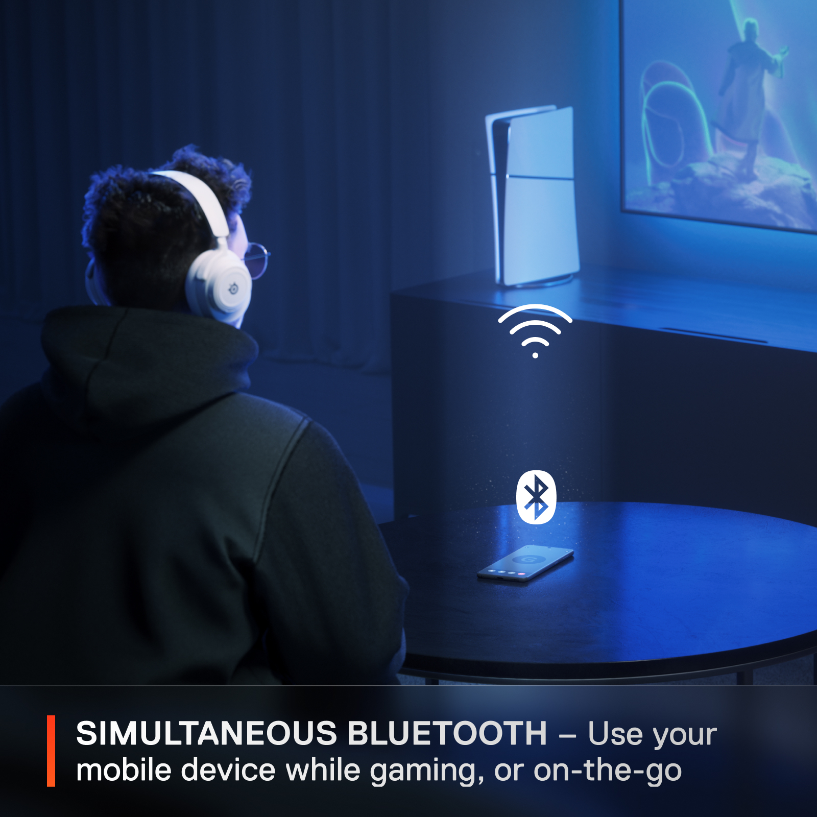 SteelSeries Arctis Nova 7P Wireless 無線降噪遊戲耳機(For Playstation, PC, Switch, Mobile)(61561)(白色)