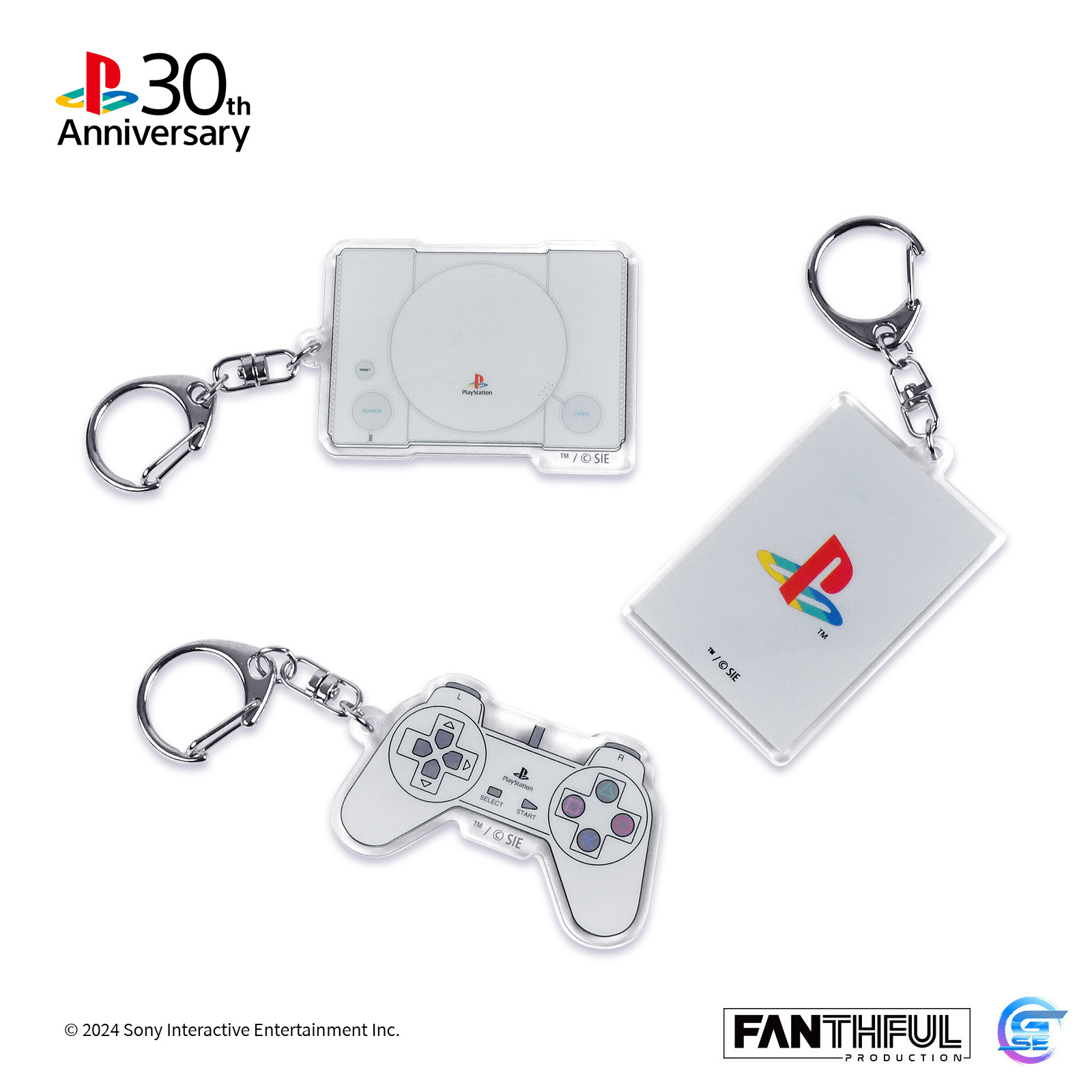 PlayStation 30週年主題系列周邊精品(亞克力掛飾套裝 [全3件])