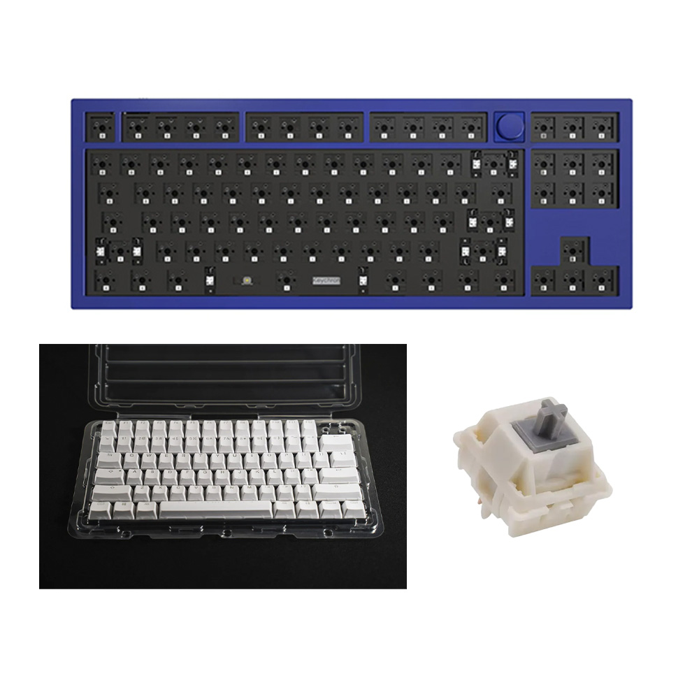 【已完成組裝】Keychron Q3B3 QMK 機械式成品鍵盤(旋鈕版-海軍藍)
