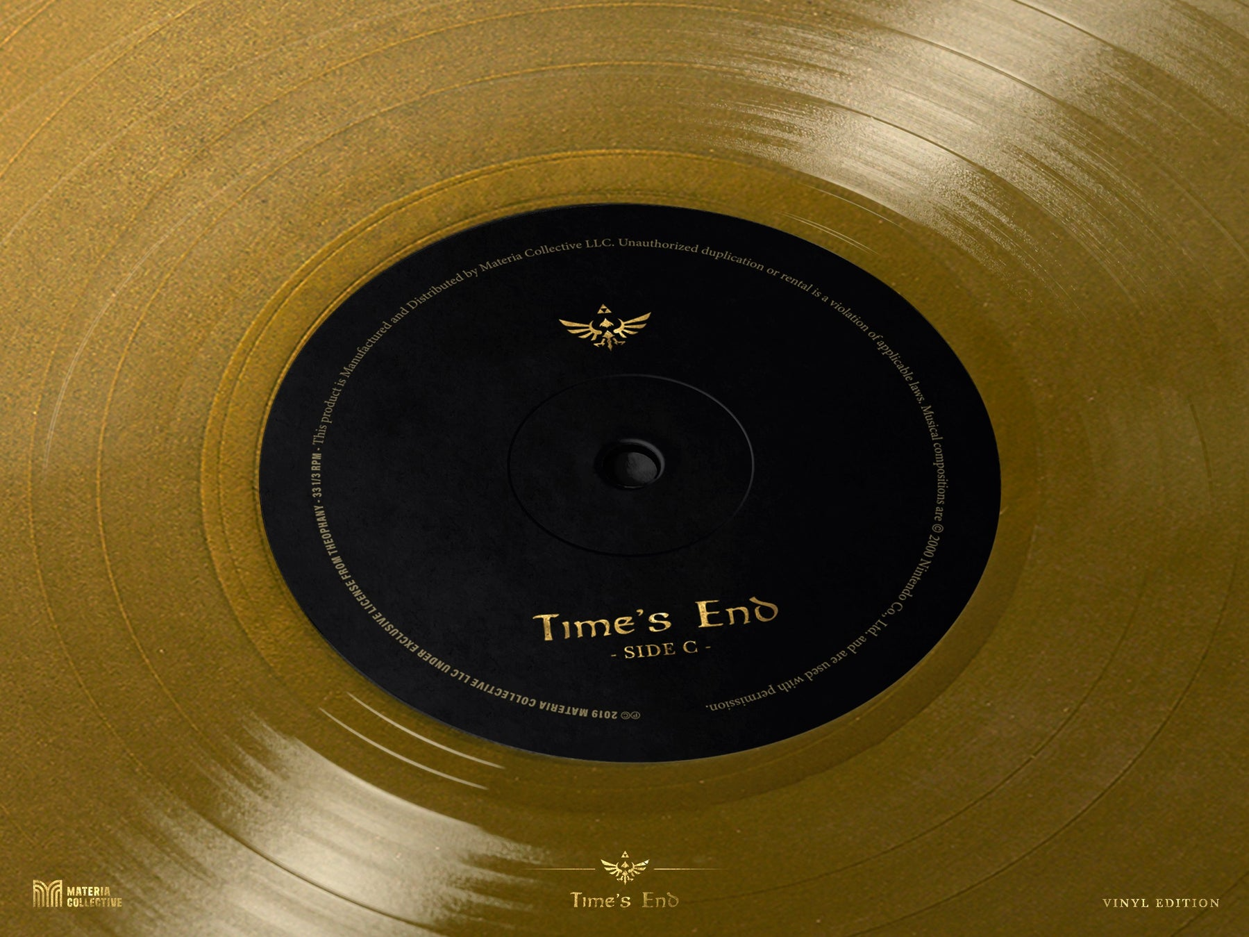 《薩爾達傳說 時之終點》The Legend of Zelda:Time's End 黑膠唱片(金色彩膠限量版-雙片裝)