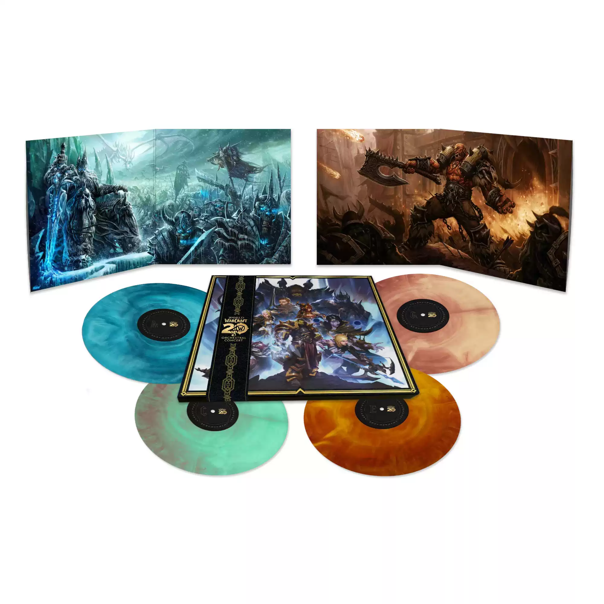 《魔獸世界》World of Warcraft: 20 Years of Music 4XLP 黑膠唱片(20週年紀念音樂集-彩膠豪華版-四片裝)