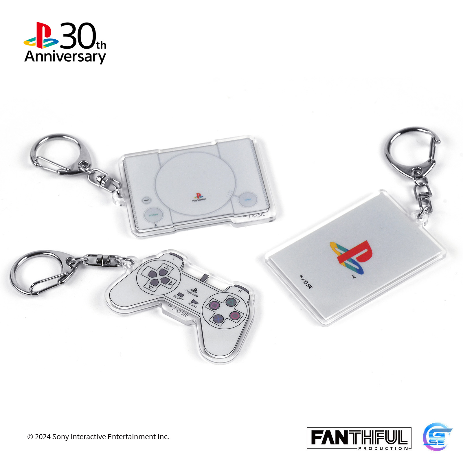 PlayStation 30週年主題系列周邊精品(亞克力掛飾套裝 [全3件])