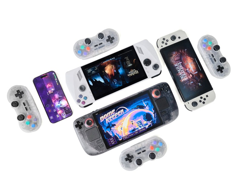 Genki x 8BitDo PocketPro 雙模無線控制器(透明外殼)