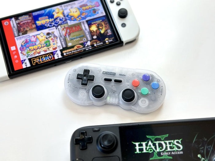 Genki x 8BitDo PocketPro 雙模無線控制器(透明外殼)