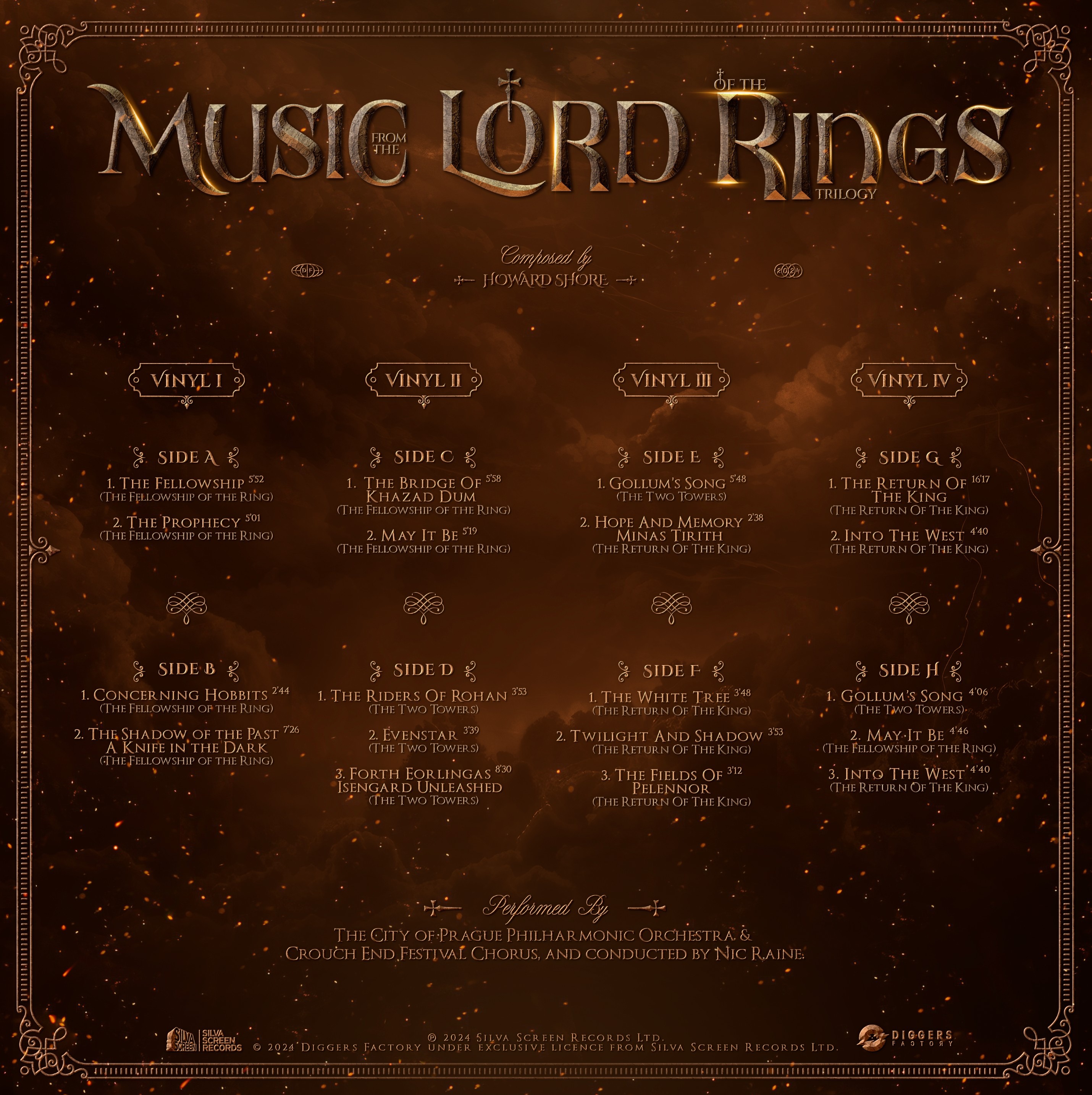 《魔戒》The Lord of the Rings 電影音樂合輯 黑膠唱片(黑色豪華盒裝版-四片裝)