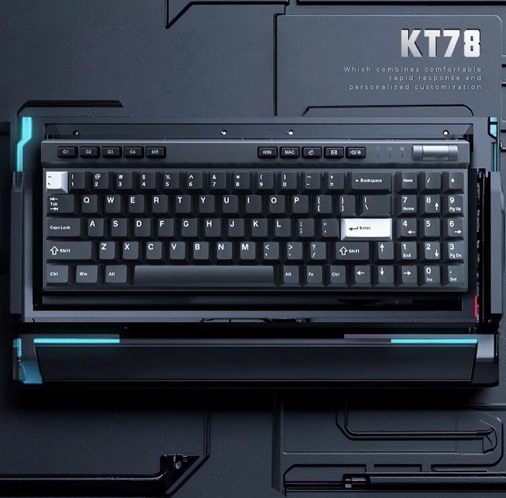 ThundeRobot KT78-B78 有線78鍵磁軸鍵盤(黑色-磁墨軸)