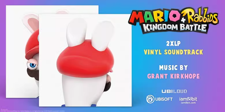 《瑪利歐+瘋狂兔子 王國之戰》Mario + Rabbids Kingdom Battle 2xLP Vinyl Soundtrack 黑膠唱片(白色彩膠版-雙片裝)