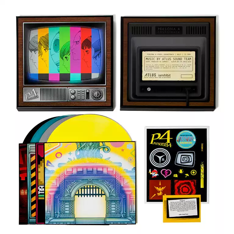《女神異聞錄4》Persona 4 Vinyl Soundtrack 4xLP 黑膠唱片(彩膠豪華盒裝版-四片裝)