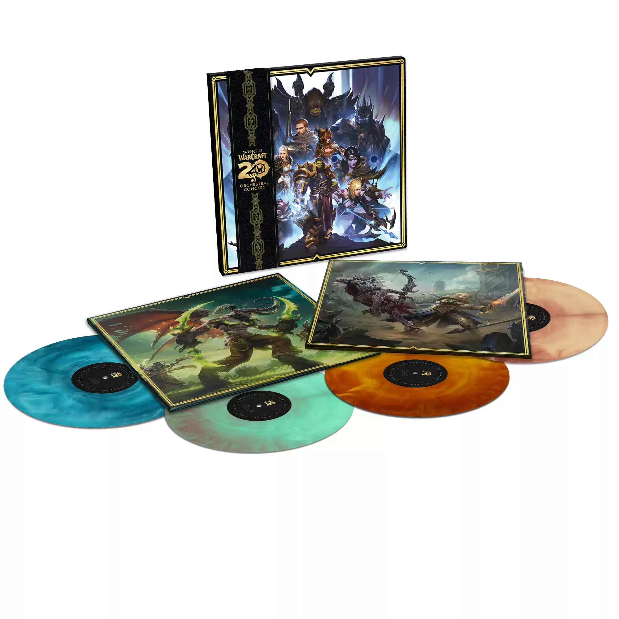 《魔獸世界》World of Warcraft: 20 Years of Music 4XLP 黑膠唱片(20週年紀念音樂集-彩膠豪華版-四片裝)