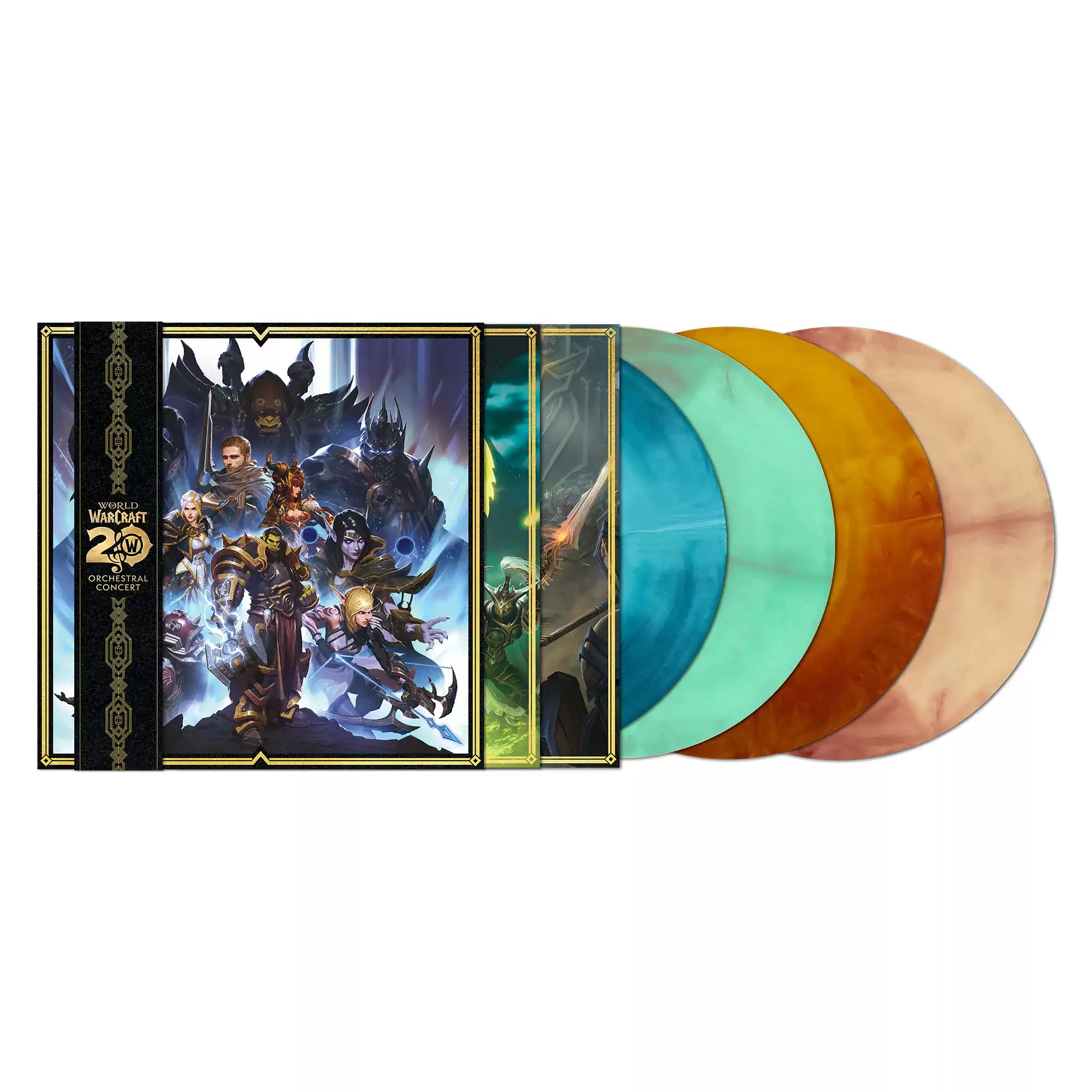 《魔獸世界》World of Warcraft: 20 Years of Music 4XLP 黑膠唱片(20週年紀念音樂集-彩膠豪華版-四片裝)
