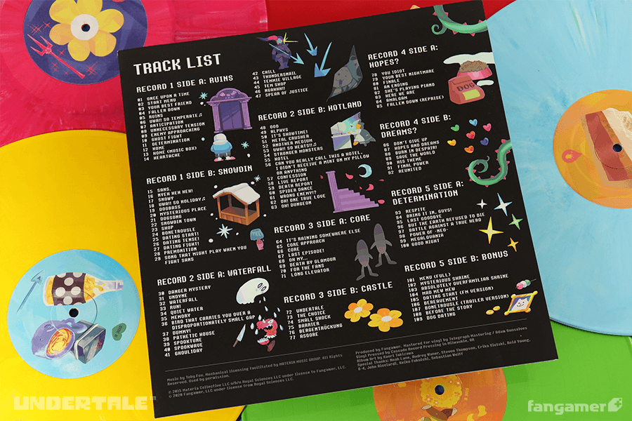《傳說之下》UNDERTALE Complete Vinyl Soundtrack Box Set 黑膠唱片(彩膠豪華盒裝版-五片裝)