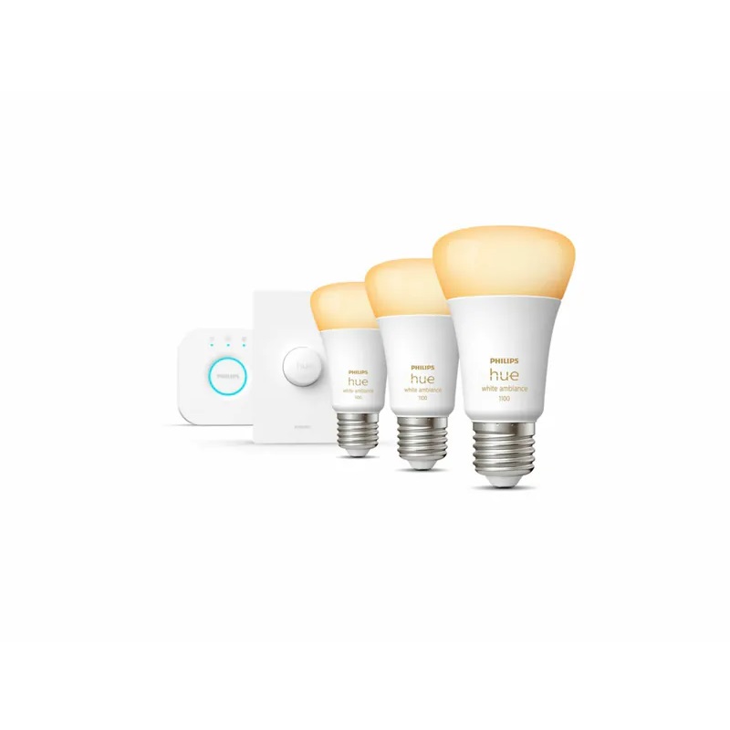 Philips Hue White Ambiance 11W A60 E27 3set sb 黃白光智能燈膽入門套裝(3黃白光燈膽+橋接器+智能按鈕)