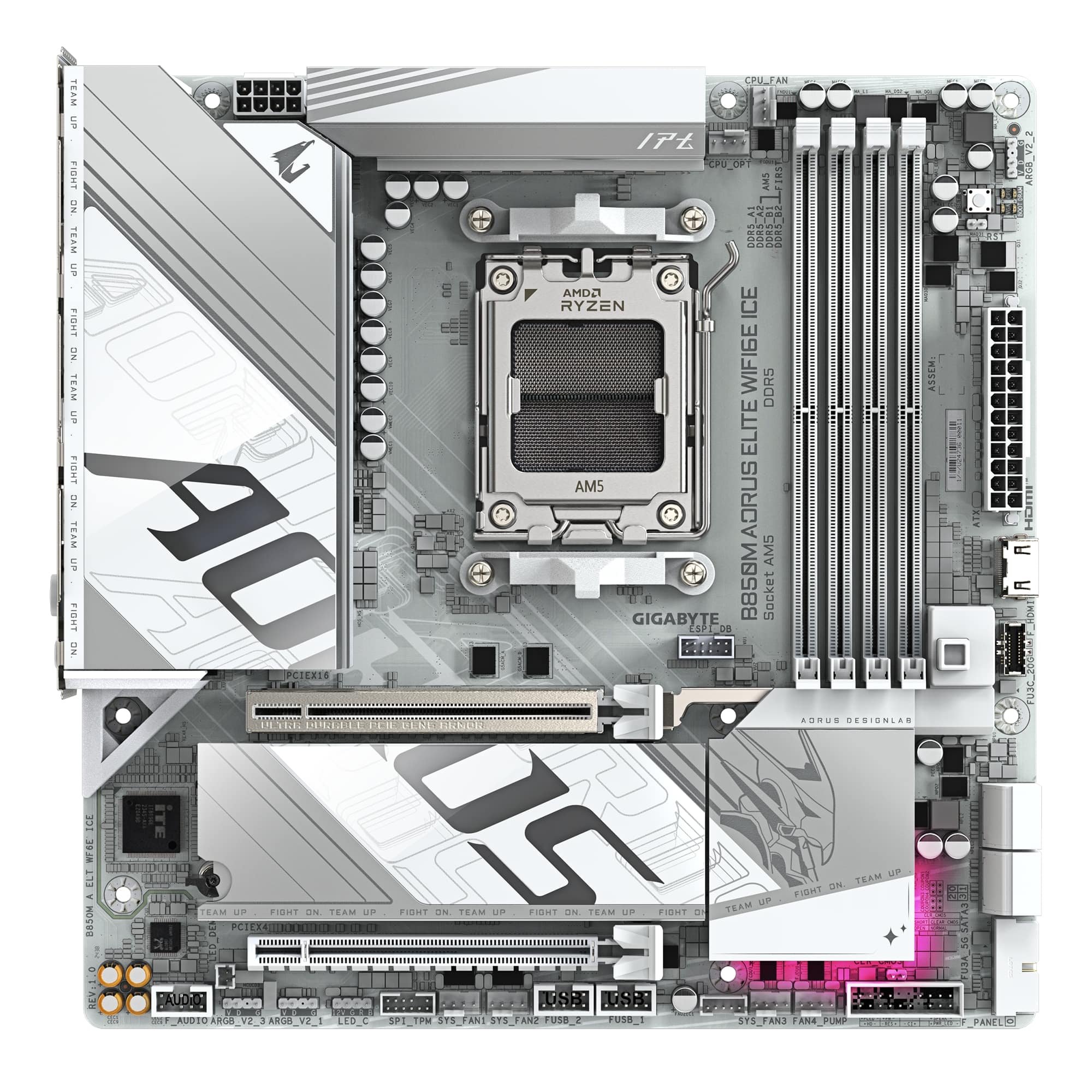 Gigabyte B850M AORUS ELITE ICE WiFi6E mATX主機板(GA-B850M A ELT WF6E ICE)