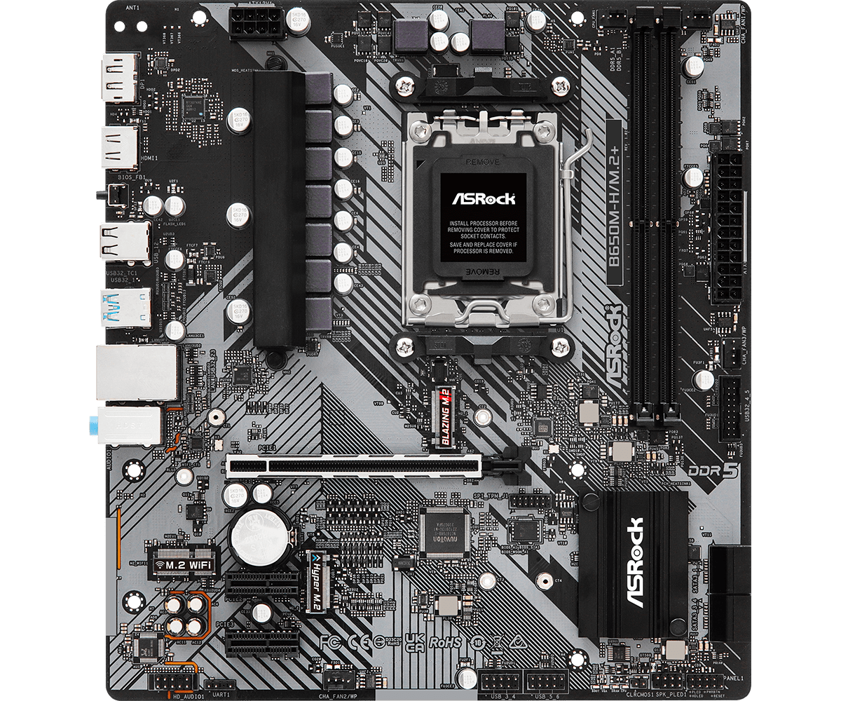 ASRock B650M-H/M.2+ mATX主機板(B650M-H/M.2+)