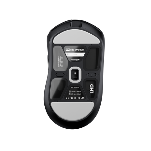 Pulsar X3 LHD 左手版 無線遊戲滑鼠(Black-Medium)