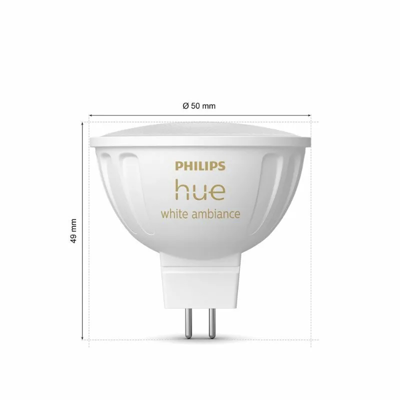 Philips Hue White Ambiance 5.1W MR16 黃白光智能燈膽