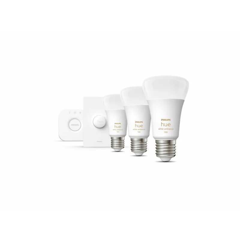 Philips Hue White Ambiance 11W A60 E27 3set sb 黃白光智能燈膽入門套裝(3黃白光燈膽+橋接器+智能按鈕)