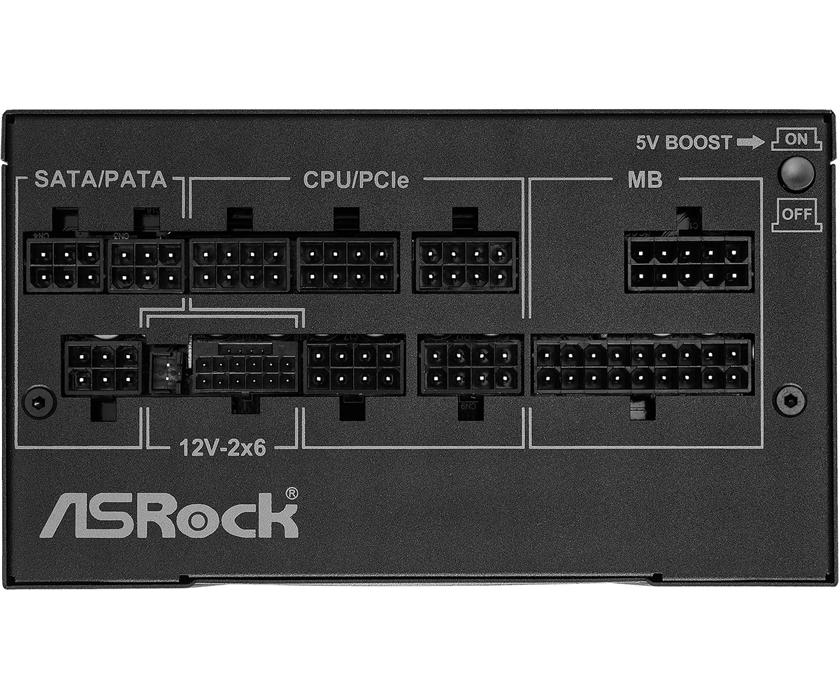 ASRock Phantom Gaming 80Plus ATX3.1 1000W 金牌全模組電源供應器(1000W)