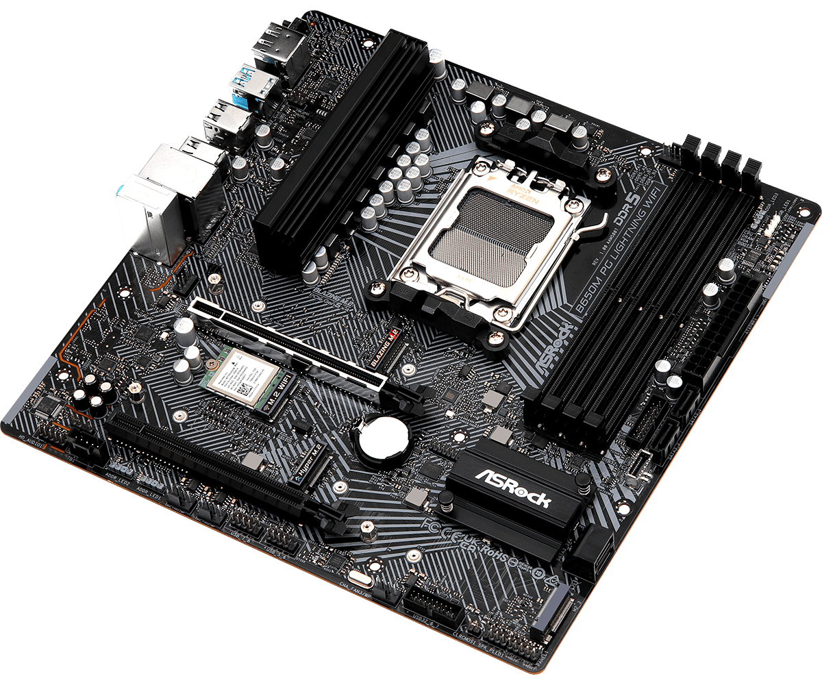 ASRock B650M PG Lightning WiFi mATX主機板(B650M PG LIGHTNING WIFI)