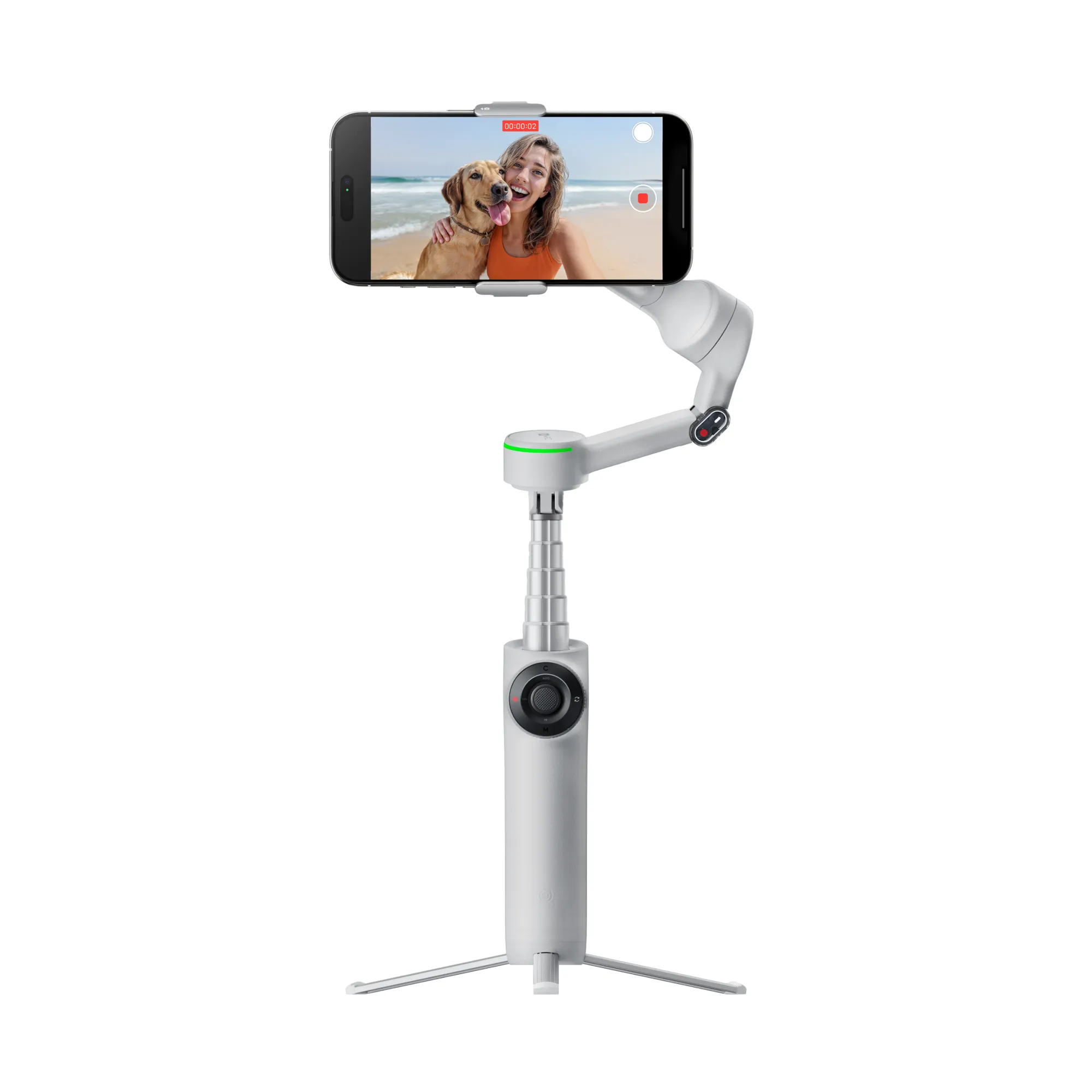 Insta360 Flow 2 Pro 旗艦級AI手機穩定器(創作者套裝-磐石灰)