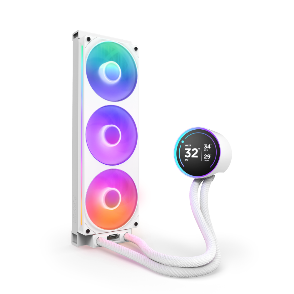 NZXT Kraken 360 Elite RGB CPU水冷散熱器(W2)(2024-白色)