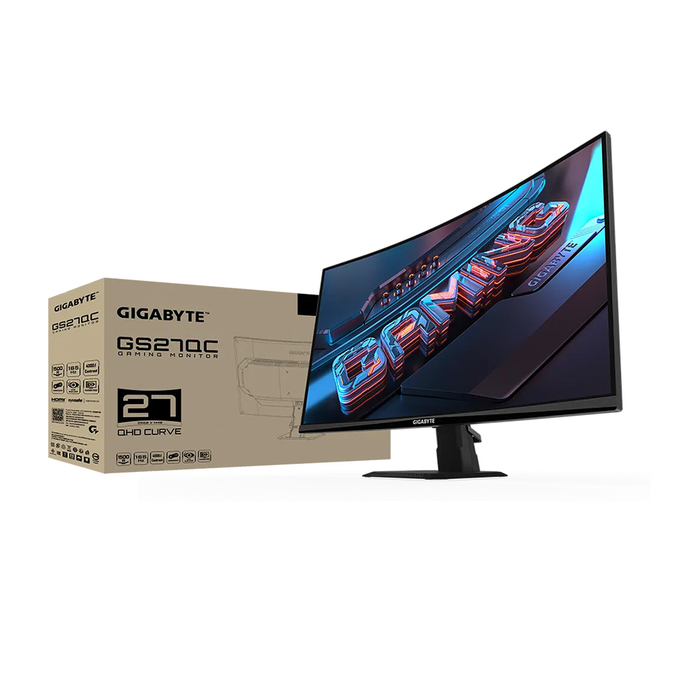Gigabyte GS27QC 27吋 2K QHD 170Hz(OC) VA 1500R 曲面電競顯示器