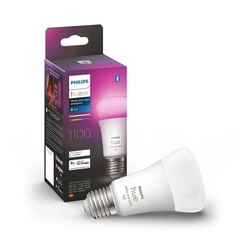 Philips Hue White and Color Ambiance 11W A60 E27 彩光+白光智能燈膽