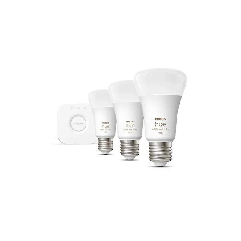 Philips Hue White and Color Ambiance 11W A60 E27 3set 彩光+白光智能燈膽入門套裝(3彩光燈膽+橋接器)