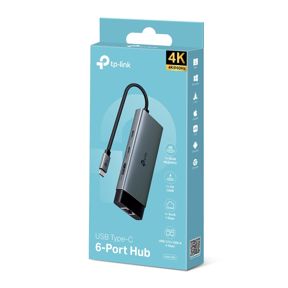 TP-Link UH6120C USB Type-C 6 in 1 集線器