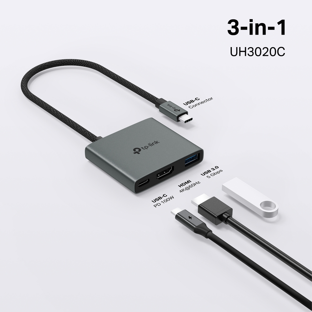 TP-Link UH3020C USB Type-C 3 in 1 集線器