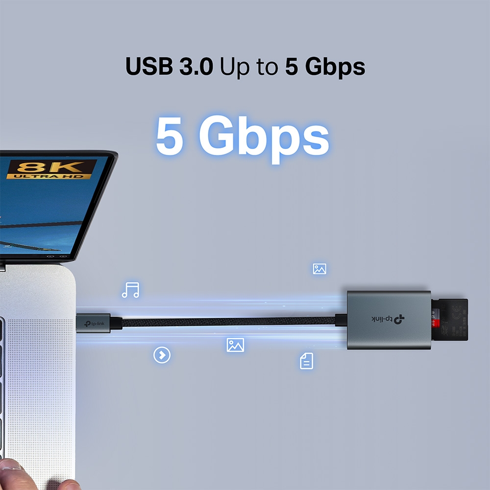 TP-Link UA440C USB 3.0 Type-C to SD & microSD 4.0 讀卡器