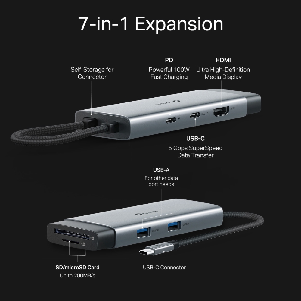 TP-Link UH7020C USB Type-C 7 in 1 集線器