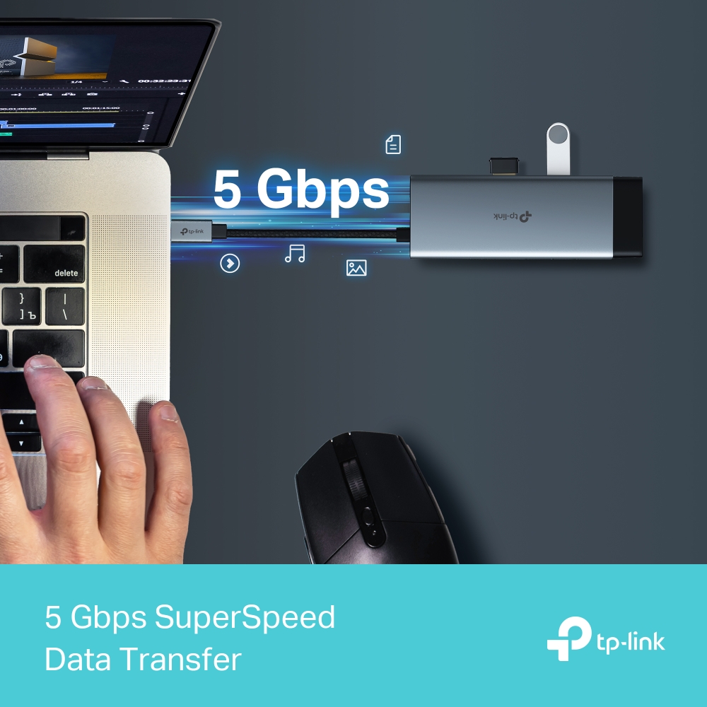 TP-Link UH6120C USB Type-C 6 in 1 集線器