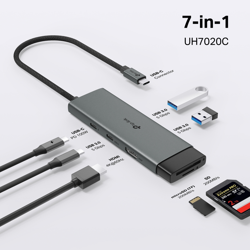 TP-Link UH7020C USB Type-C 7 in 1 集線器