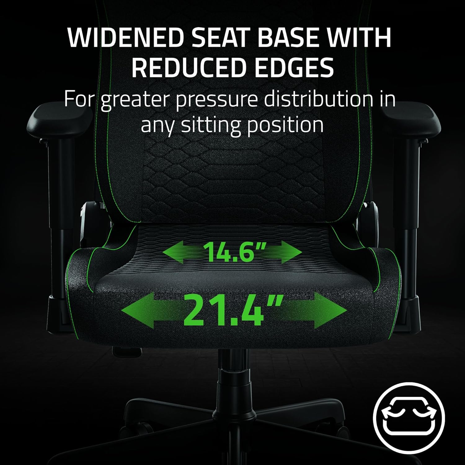 C350A Razer Iskur V2 X 人體工學電競椅(Green Black)