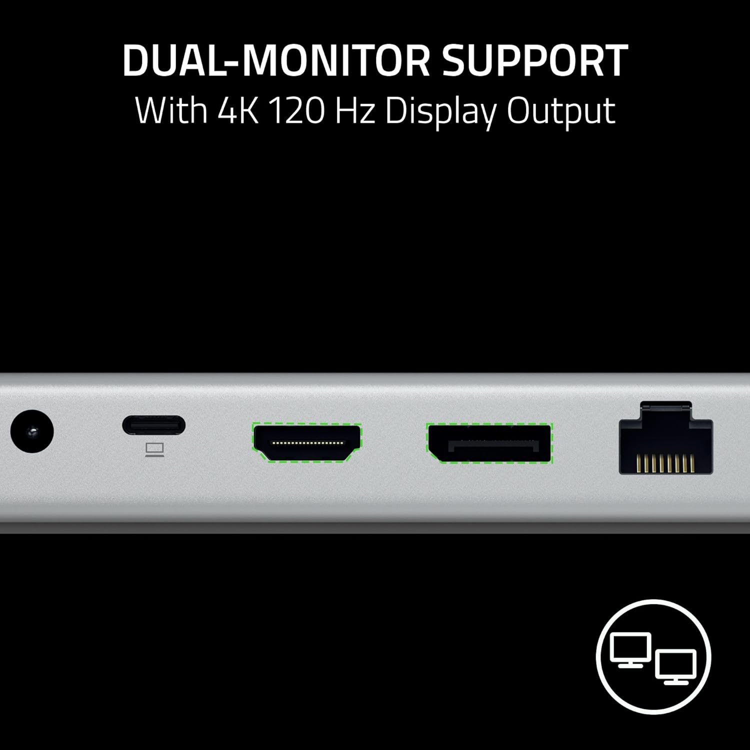 Razer USB 4 Dock USB Type C 14-in-1 Multiport Adapter 擴展塢(水銀白-Mercury White)