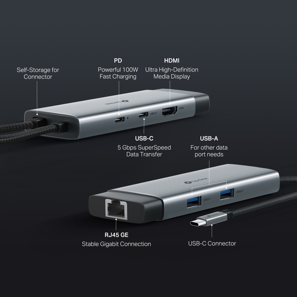 TP-Link UH6120C USB Type-C 6 in 1 集線器